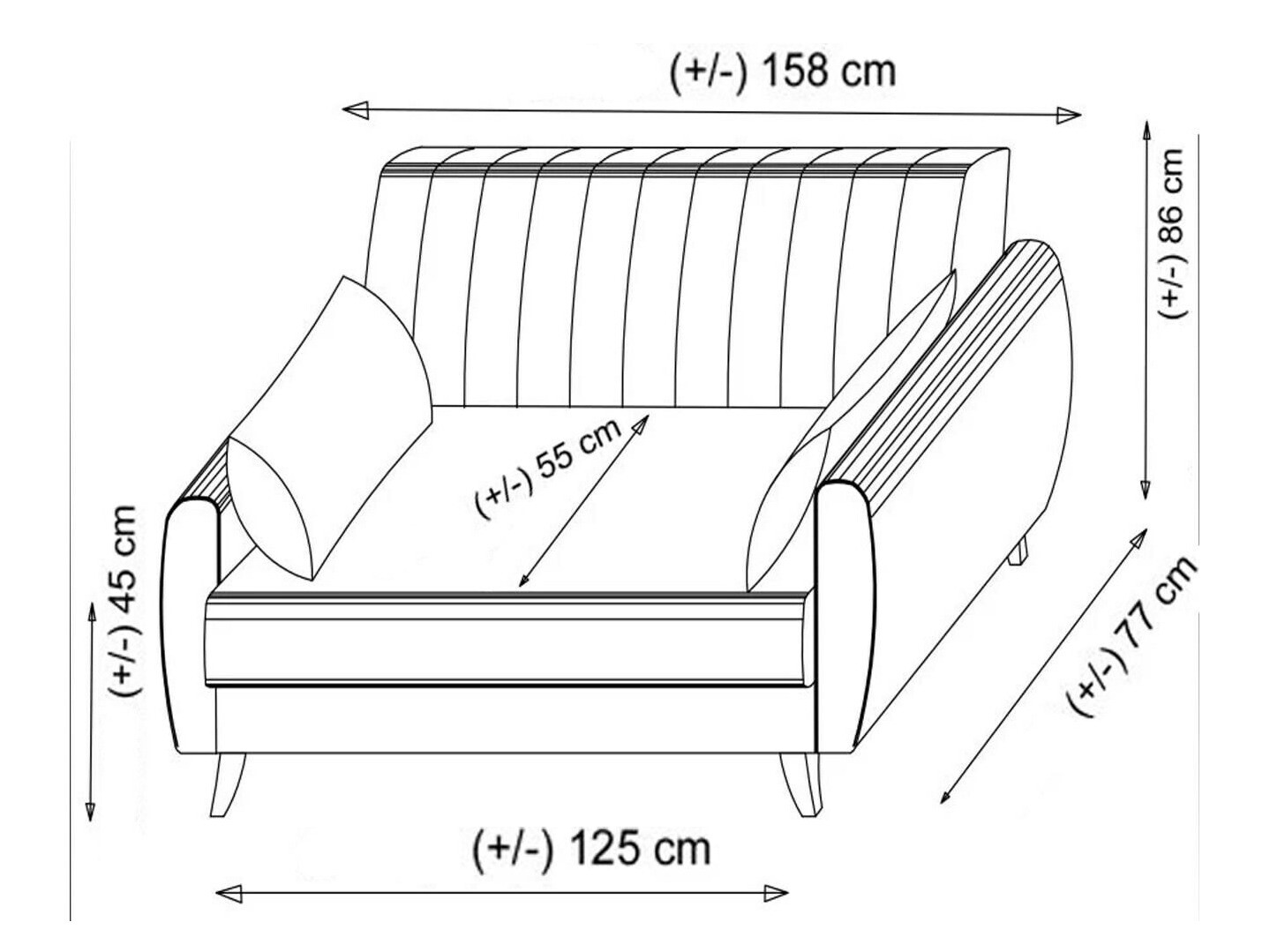 Kauč na razvlačenje Altadena 599 (Tamno narančasta)
