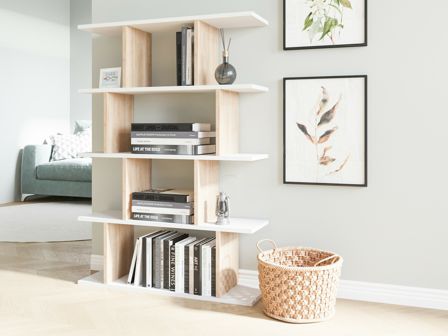 Polica Kailua 1048 (Bijela + Hrast)