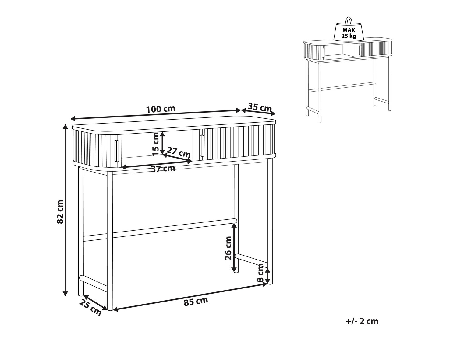 Konzolni stolić Berwyn 112