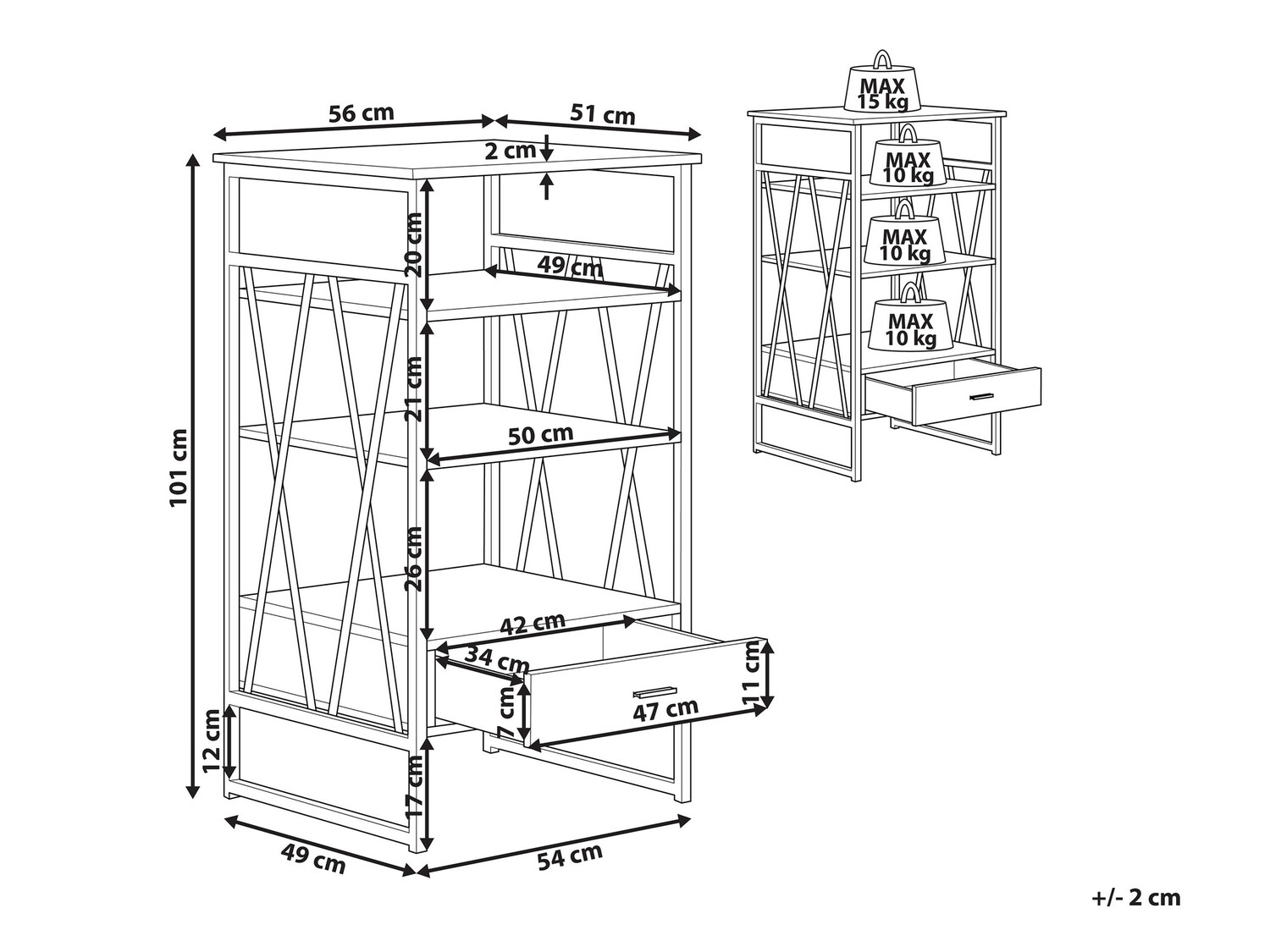 Polica Berwyn 105 (Taupe)