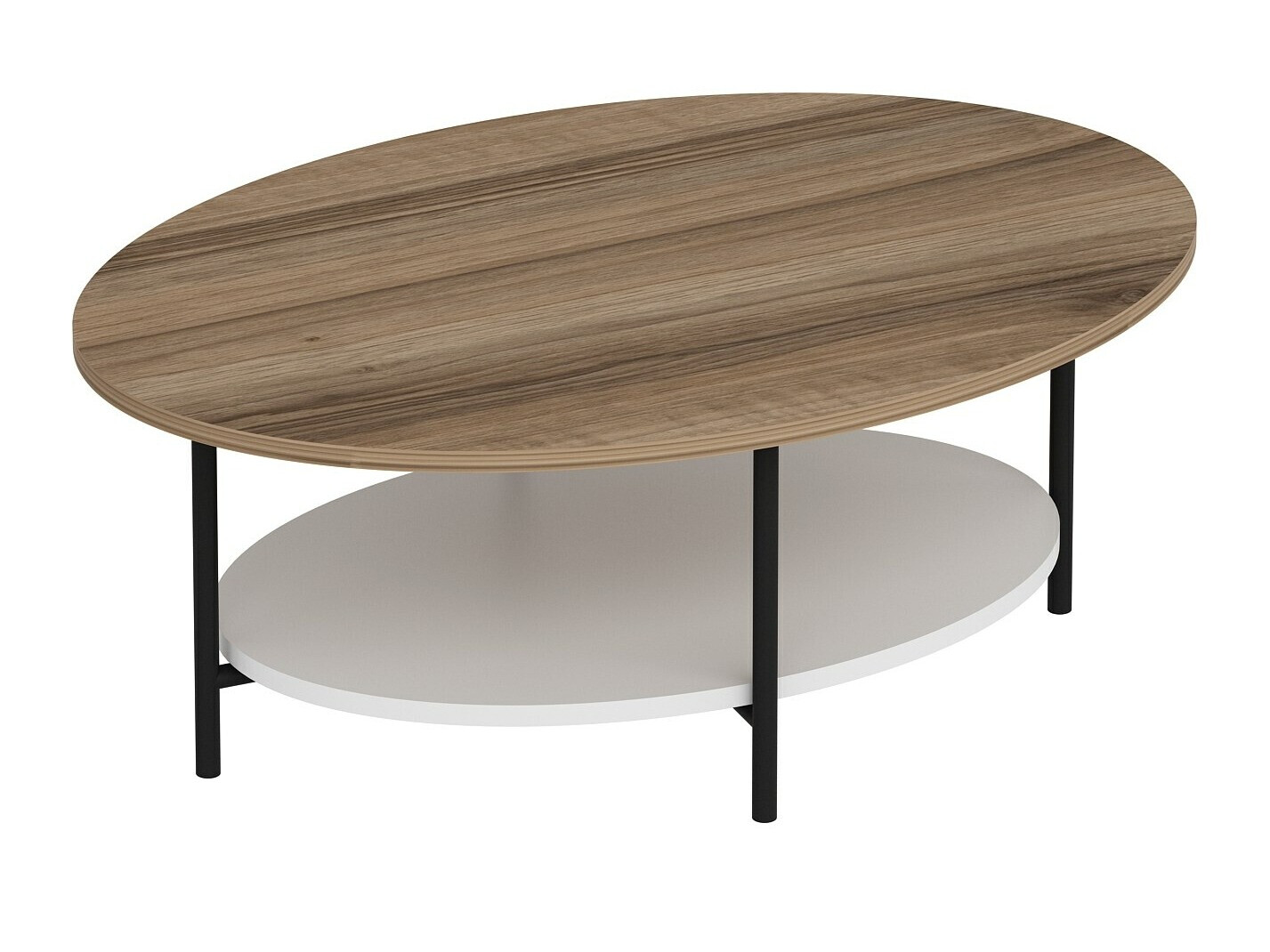 Stolić za kavu Kailua 2460 (Bijela + Hrast)