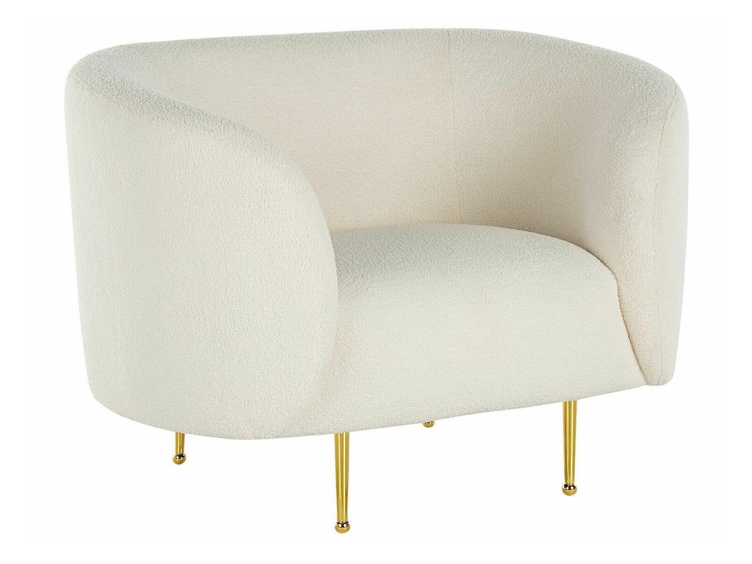 Fotelja Berwyn 122 (Bijela + Zlatna)