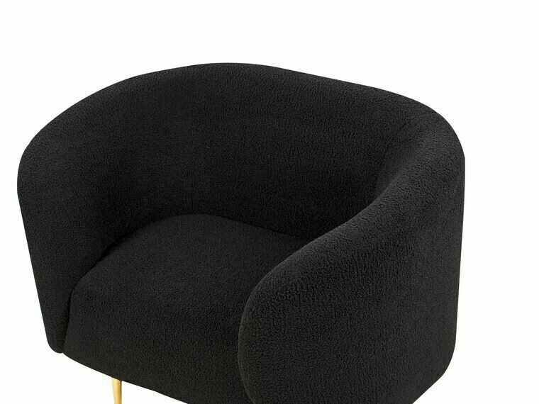 Fotelja Berwyn 122 (Crna + Zlatno)