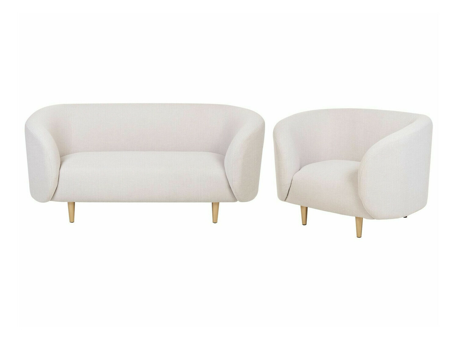 Tapecirani namještaj Berwyn 124 (Bež + Zlatno)