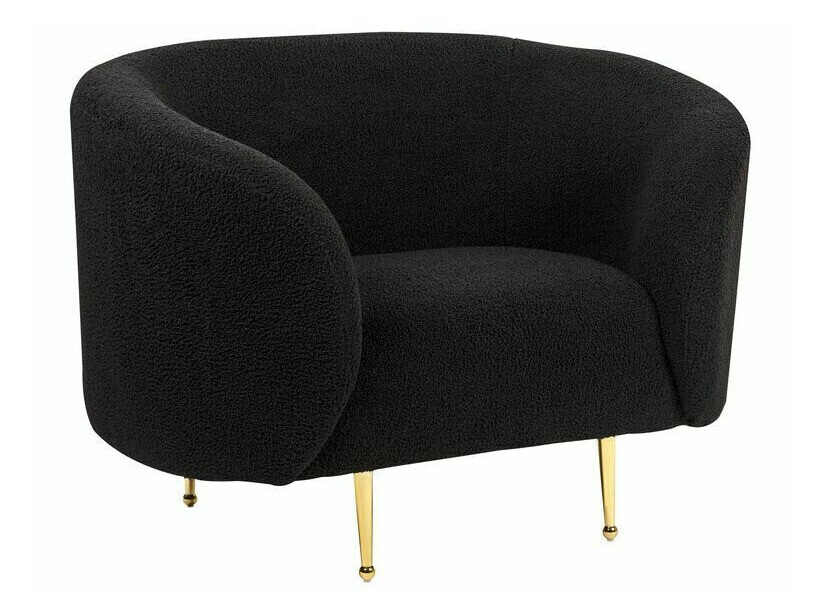 Tapecirani namještaj Berwyn 124 (Crna + Zlatna)