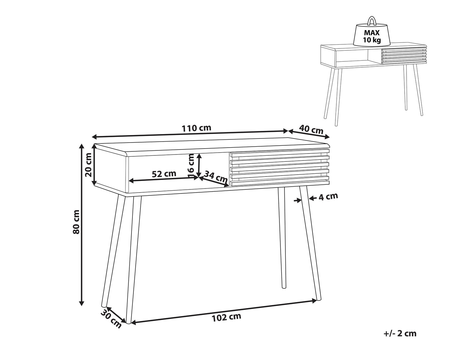 Konzolni stolić Berwyn 135