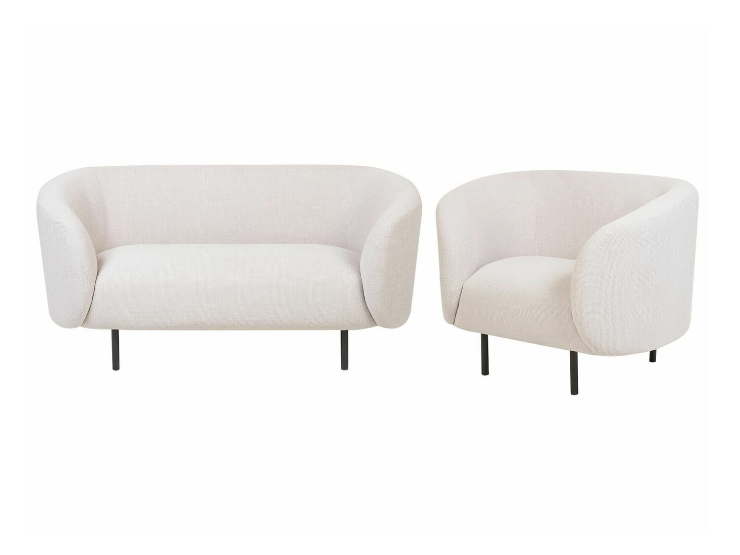 Tapecirani namještaj Berwyn 124 (Bež + Crna)