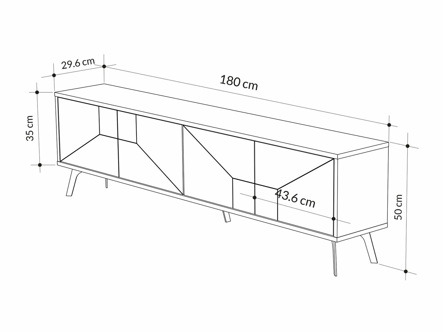 TV stol Kailua 1237 (Svijetlo smeđa)