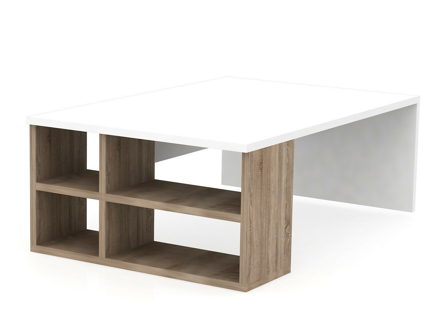 Stolić za kavu Kailua 1265 (Bijela + Svijetlo drvo)