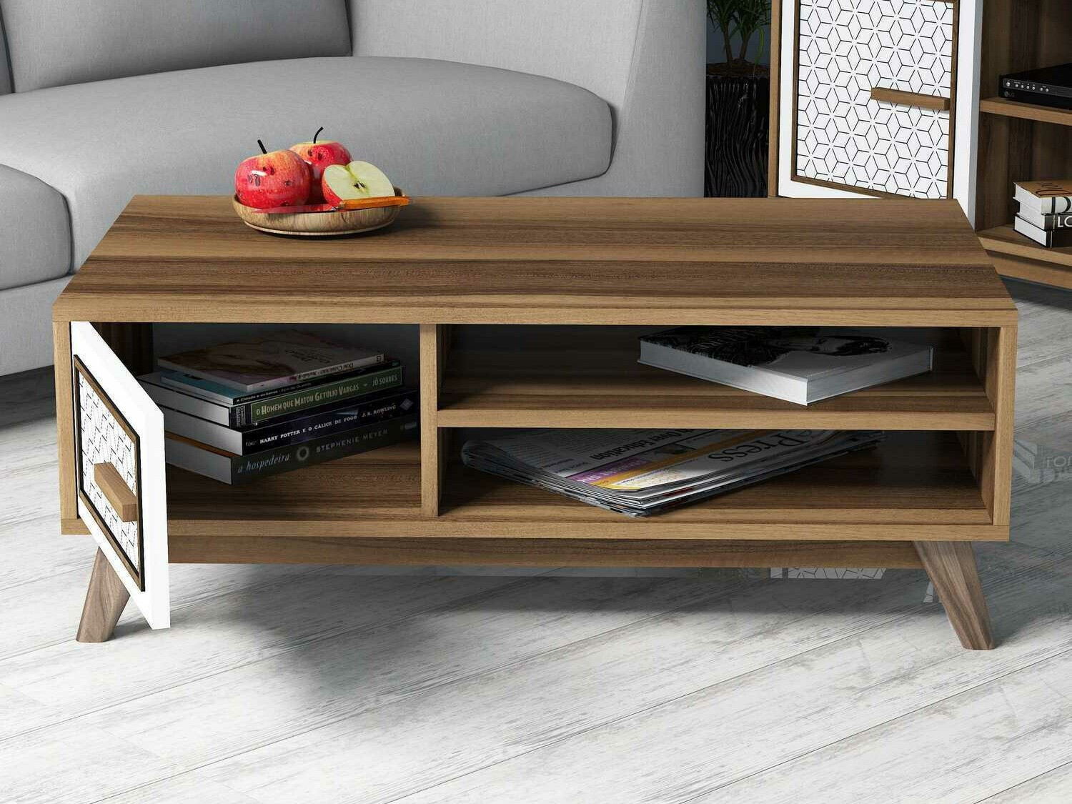 Stolić za kavu Kailua 1274 (Bijela + Orah)