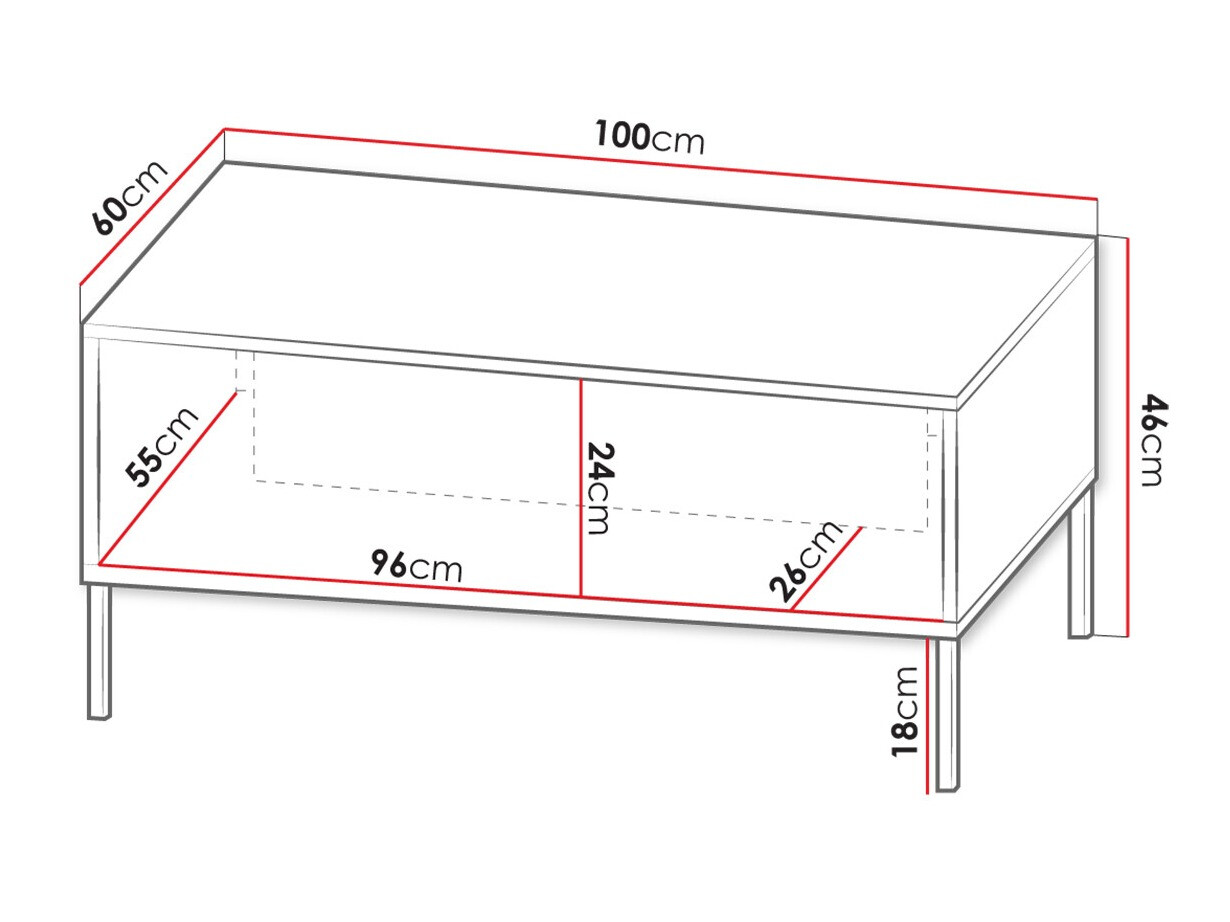 Stolić za kavu Verteni 104 (Crna)