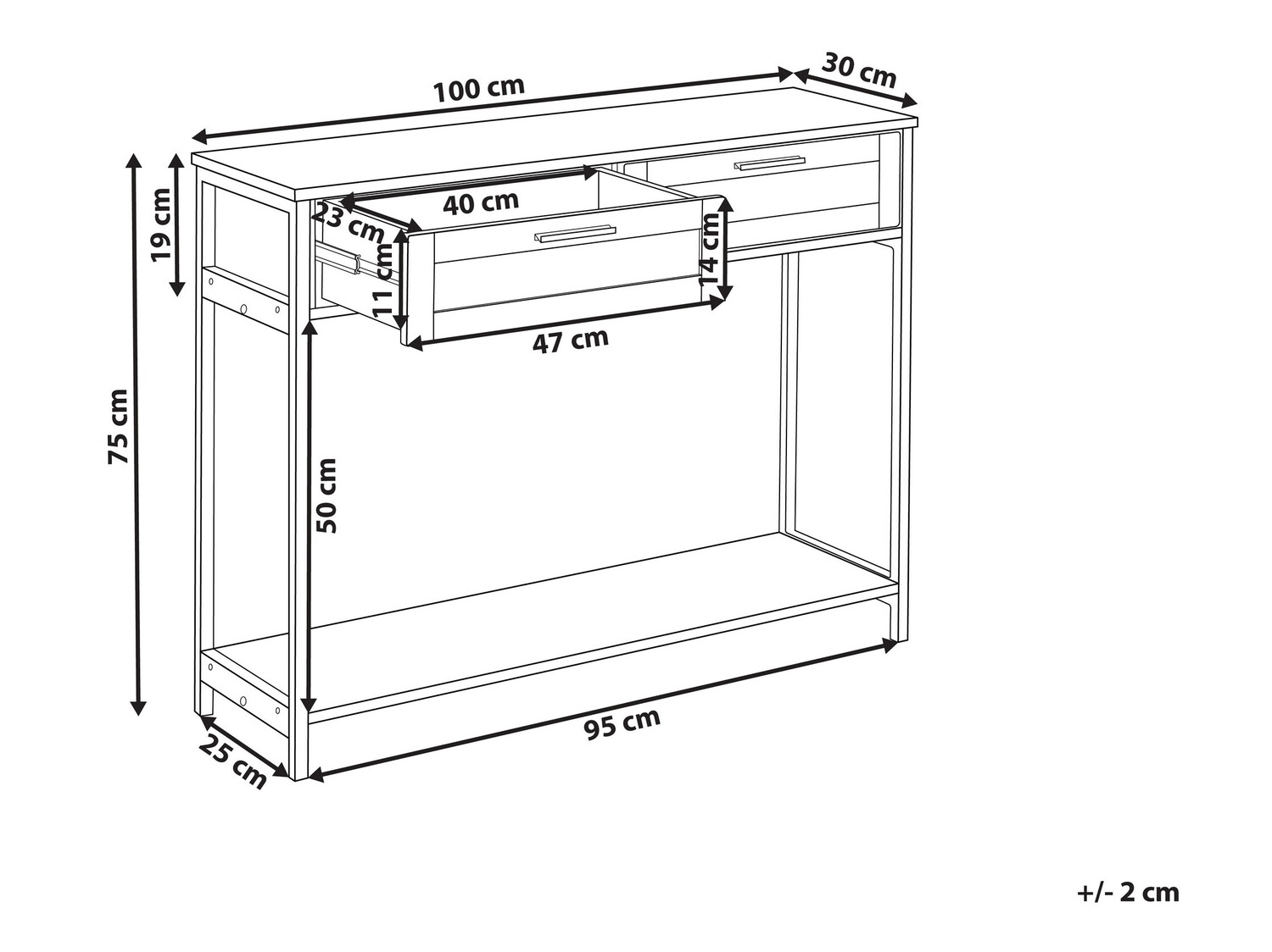 Konzolni stolić Berwyn 150