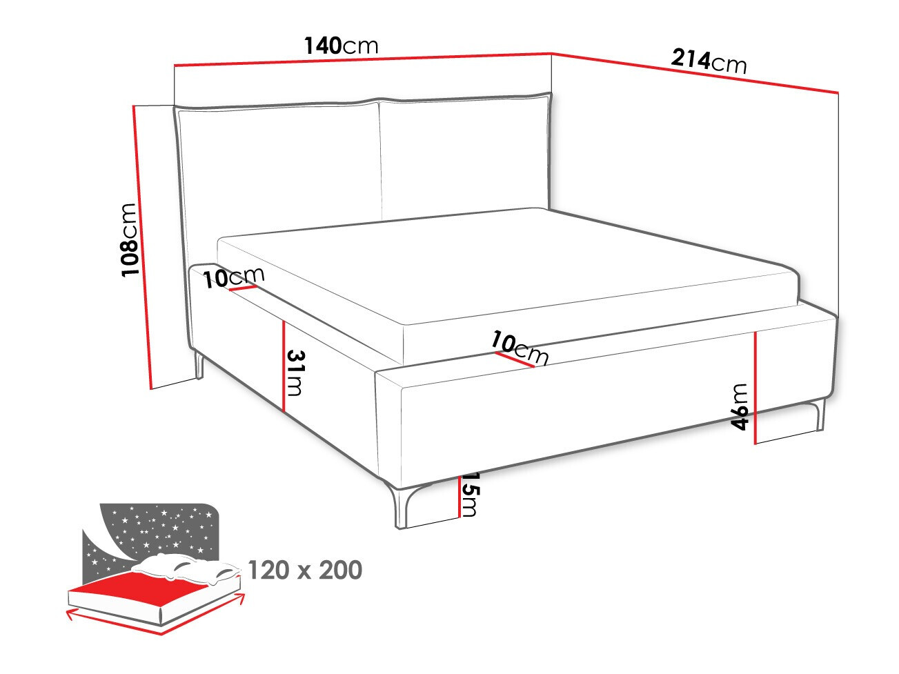 Krevet Clovis 113 (Poso 110)