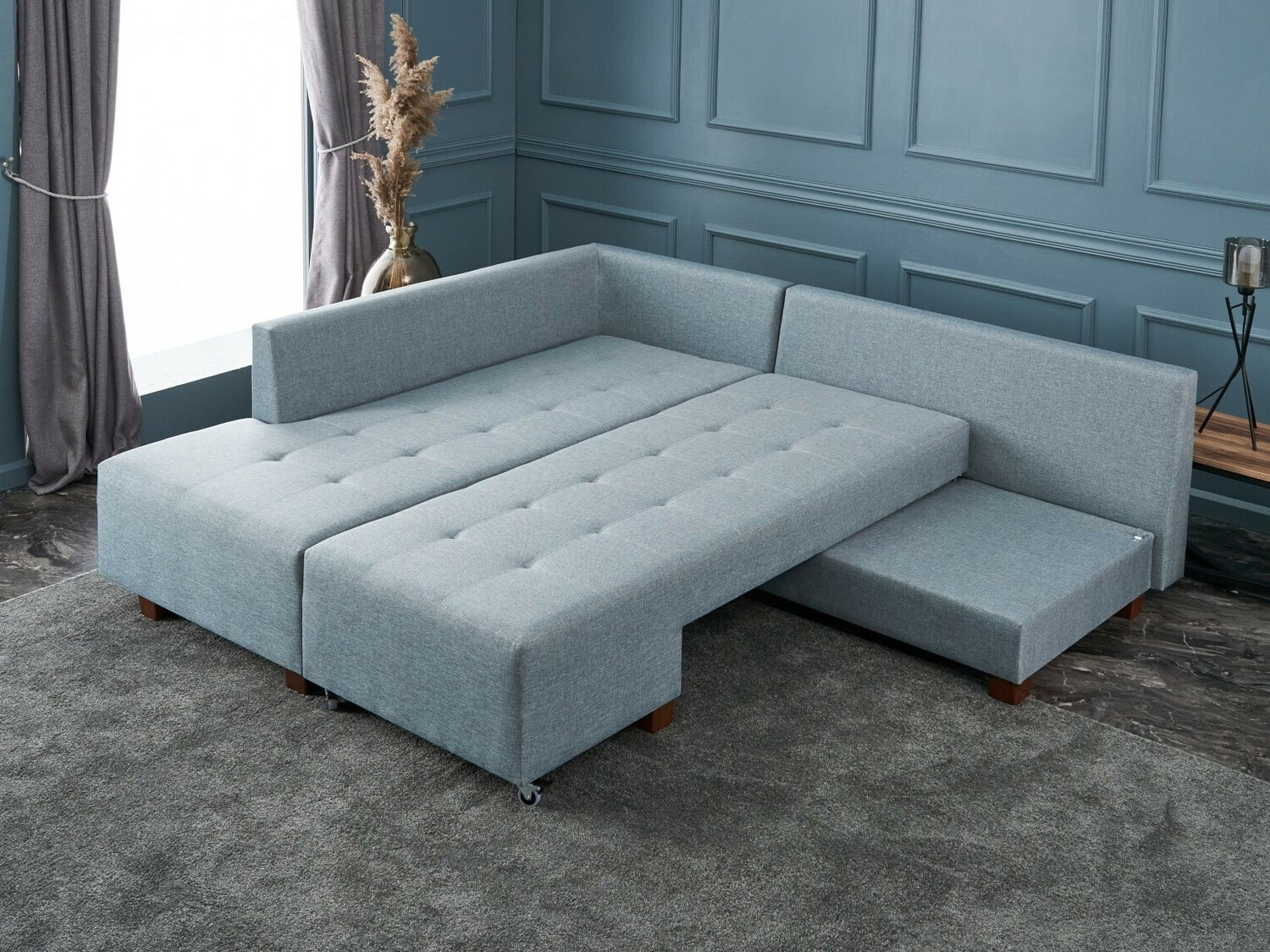 Kutna garnitura Altadena 296 (Svijetlo plava)