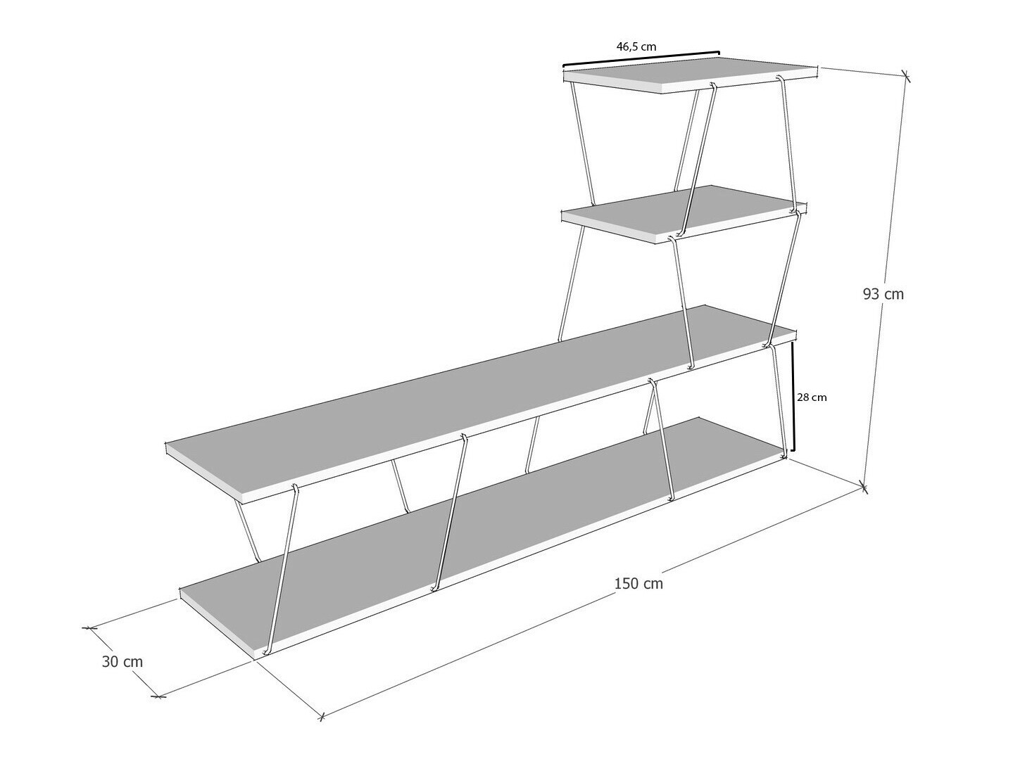 TV stol Kailua 1335 (Bijela)