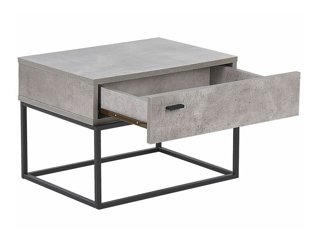 Noćni ormarić Berwyn 158 (Siva + Crna)