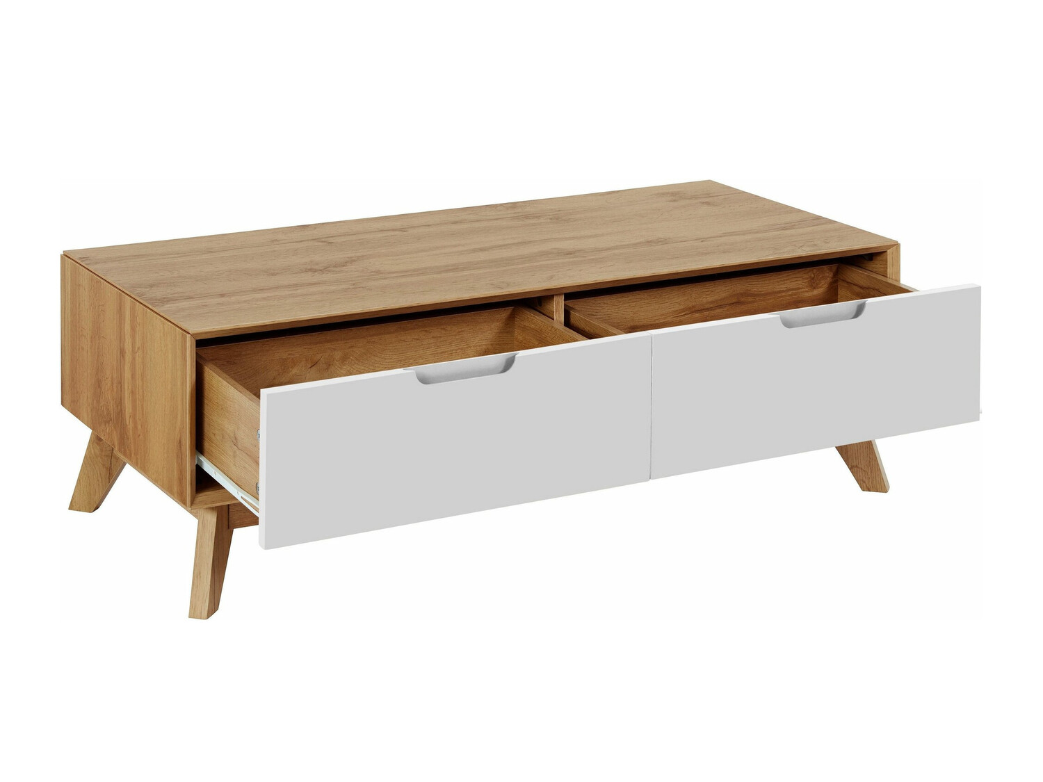 Stolić za kavu Dorvou 103 (Bijela + Hrast)