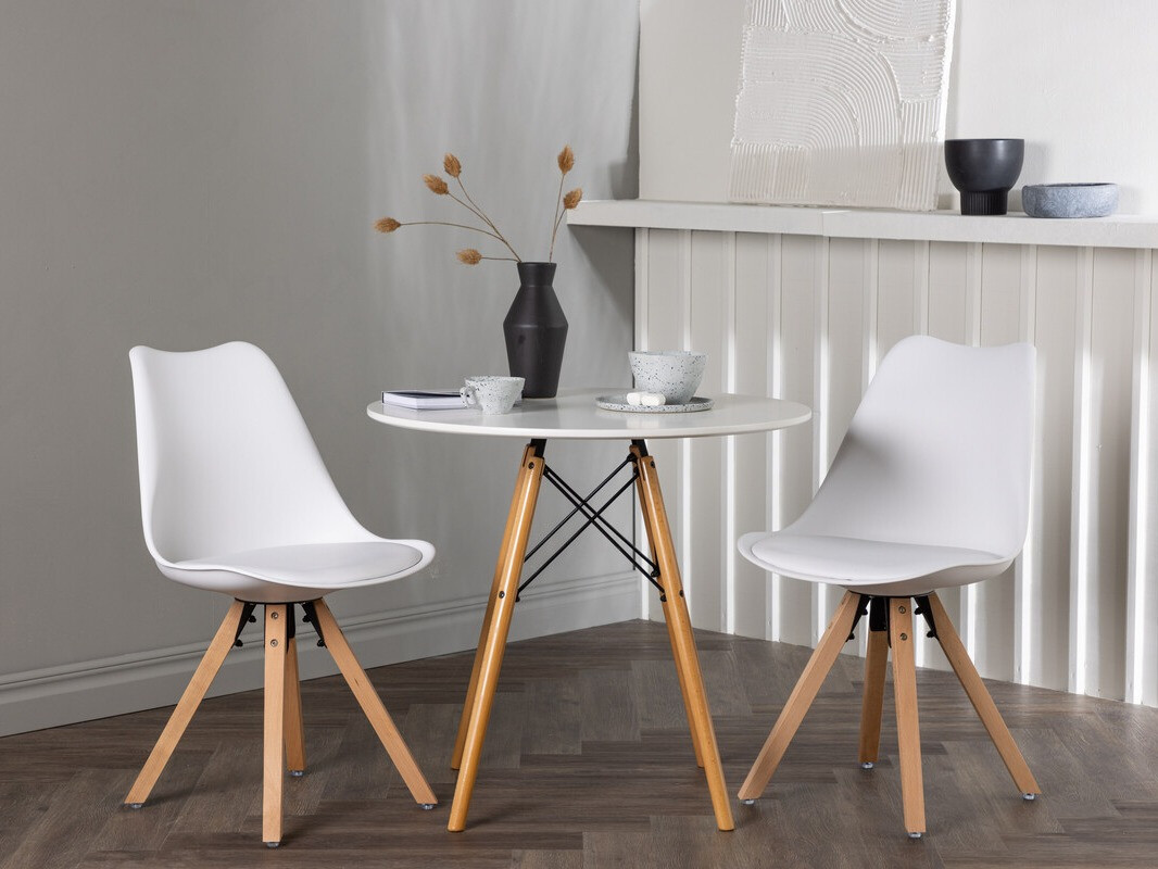 Blagovaonski set Dallas 4244 (Bijela + Svijetlo smeđa)