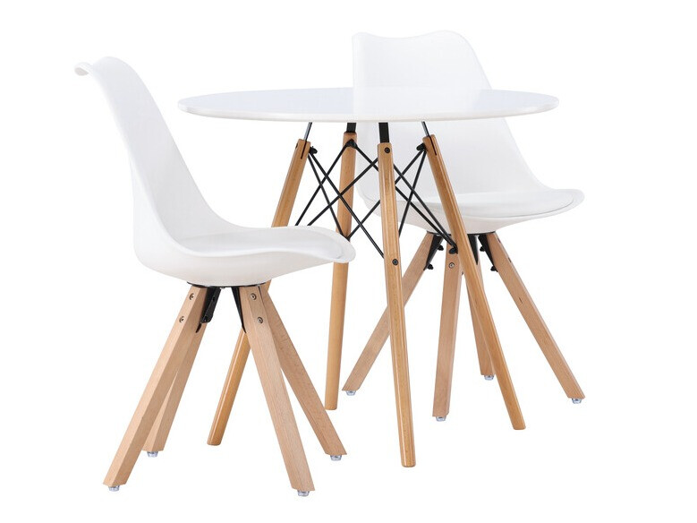 Blagovaonski set Dallas 4244 (Bijela + Svijetlo smeđa)