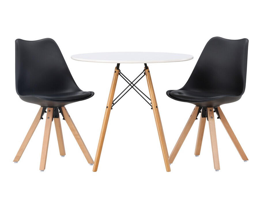 Blagovaonski set Dallas 4244 (Crna + Svijetlo smeđa)