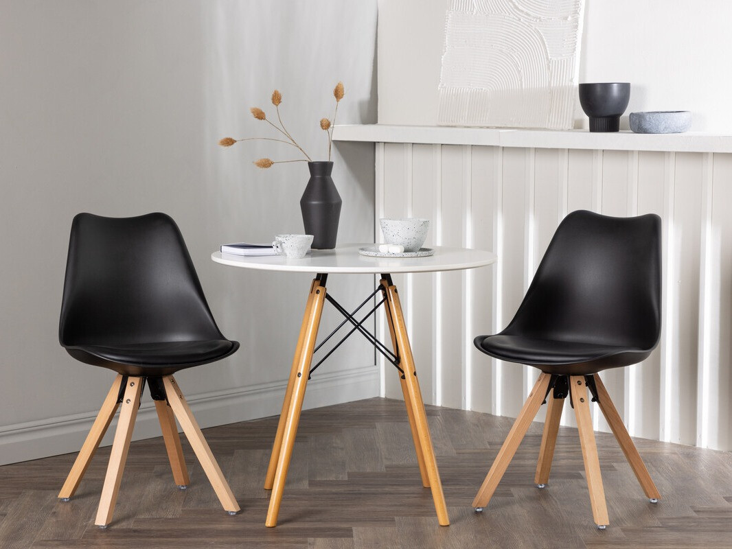 Blagovaonski set Dallas 4244 (Crna + Svijetlo smeđa)