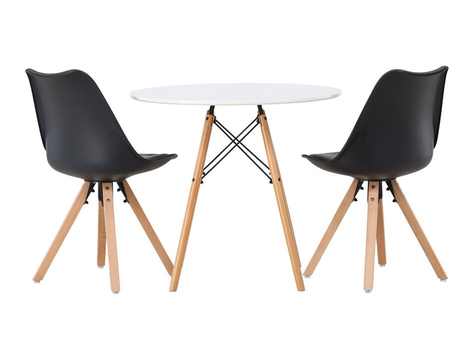 Blagovaonski set Dallas 4244 (Crna + Svijetlo smeđa)