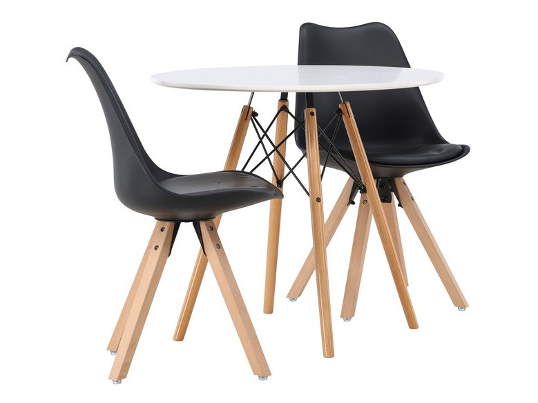 Blagovaonski set Dallas 4244 (Crna + Svijetlo smeđa)