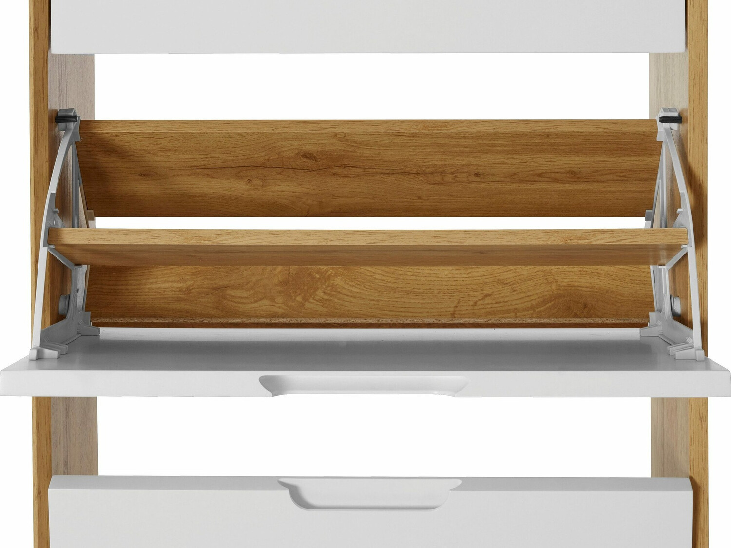 Ormarić za cipele Dorvou 104 (Bijela + Hrast)