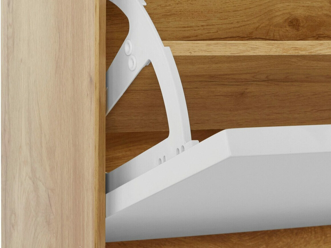 Ormarić za cipele Dorvou 104 (Bijela + Hrast)