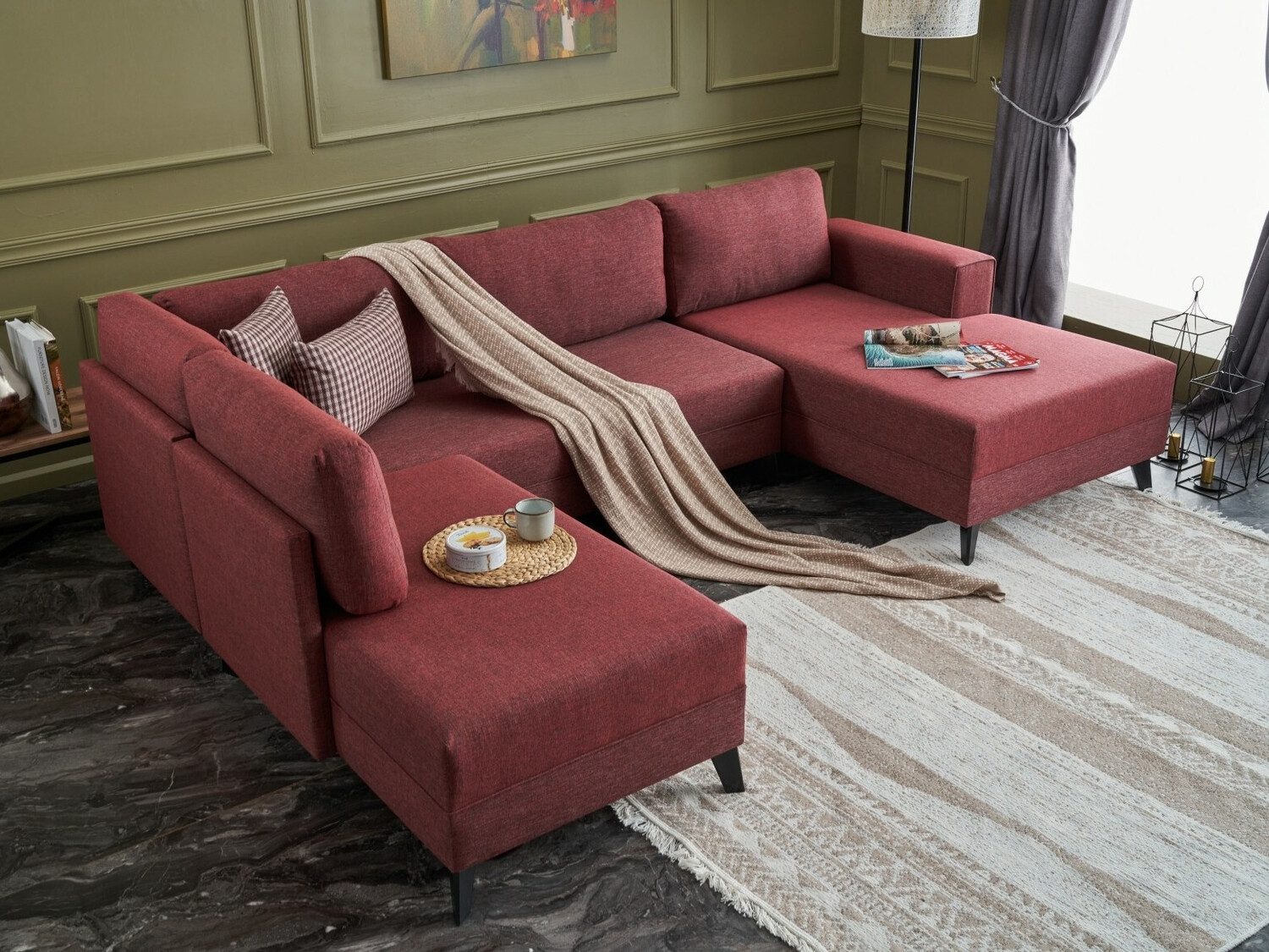 Kutna garnitura Altadena 315 (Bordo)