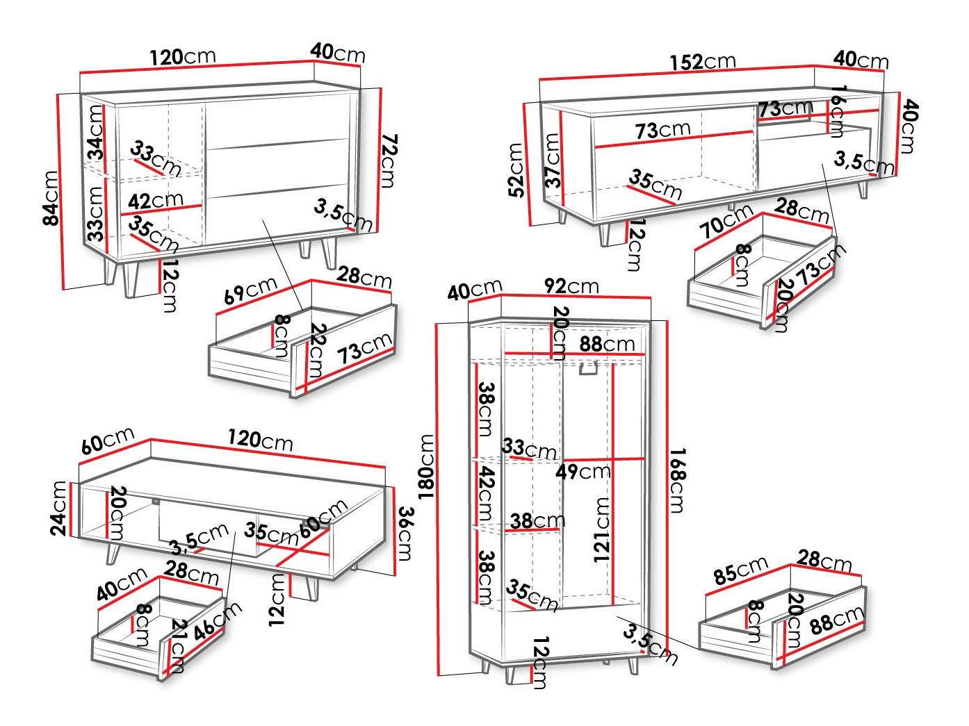 Dnevni boravak Comfivo Romtori 108