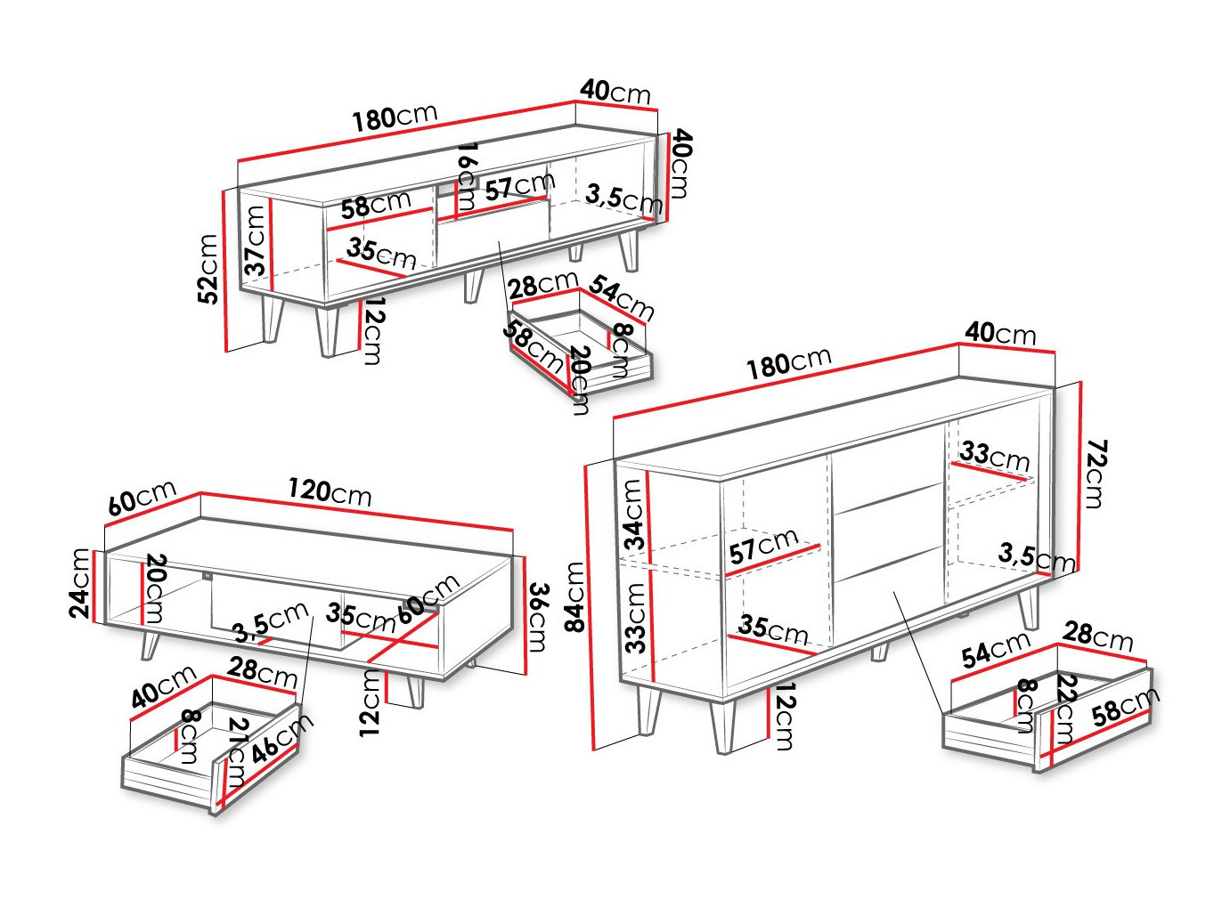 Set za dnevni boravak Comfivo Romtori