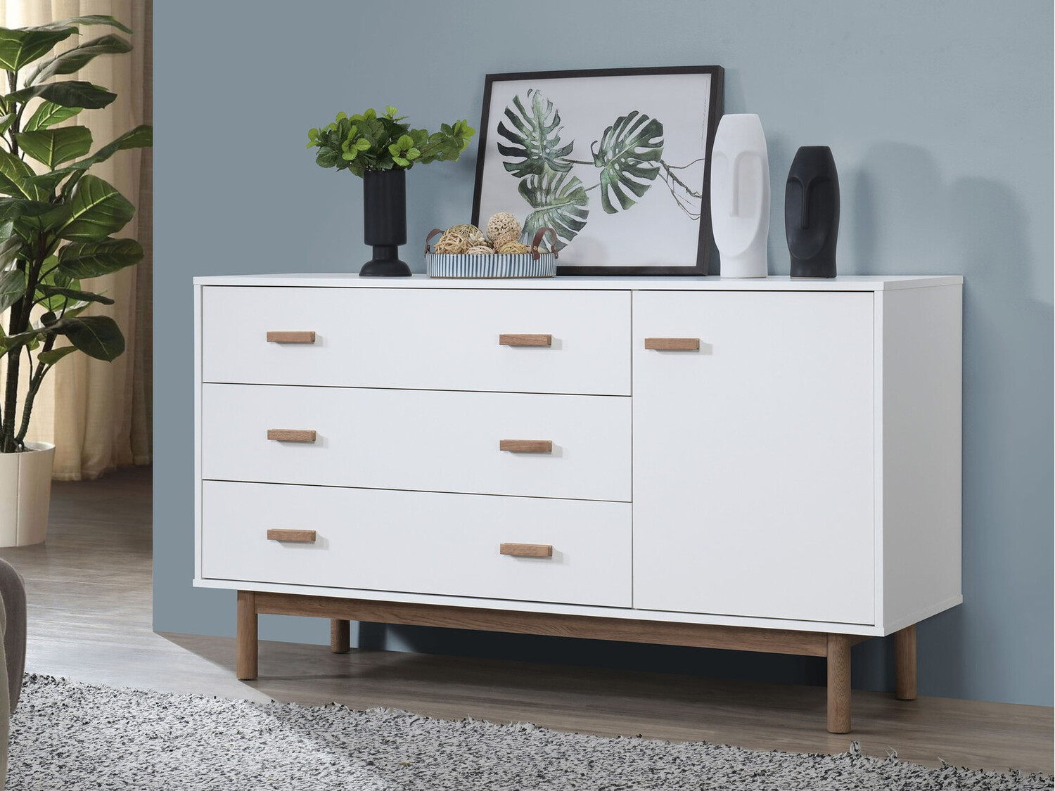 Komoda Nolcalu 100 (Bijela + Hrast)