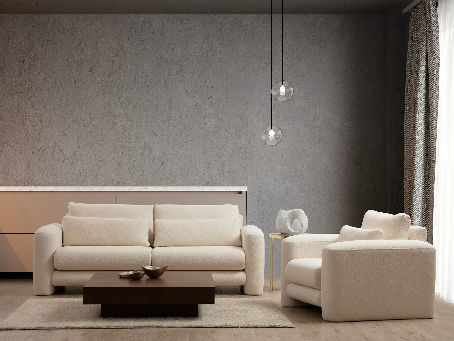 Fotelja Altadena 332 (Krem)