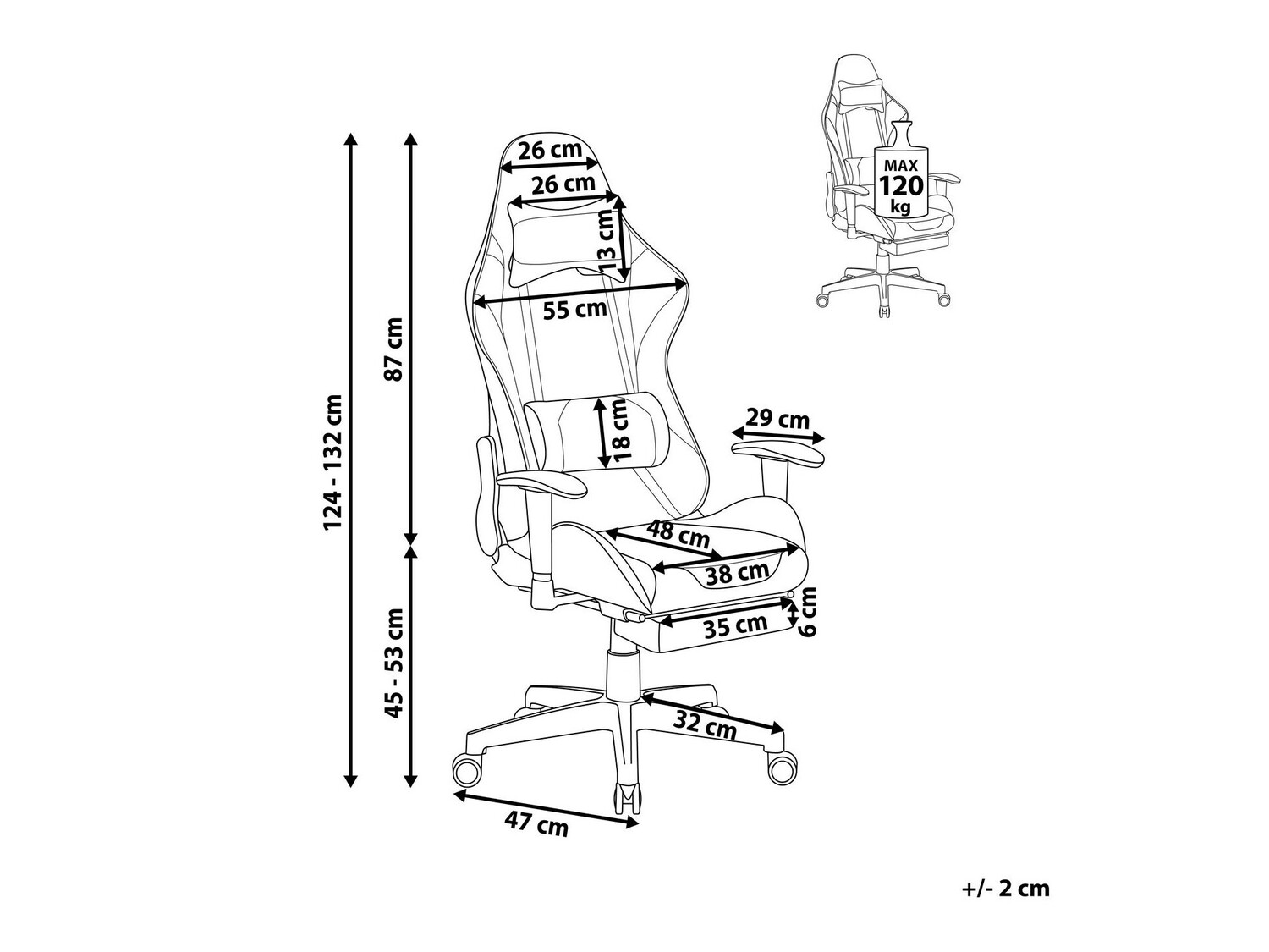 Gaming stolica Berwyn 183 (Crna + Ružičasta)