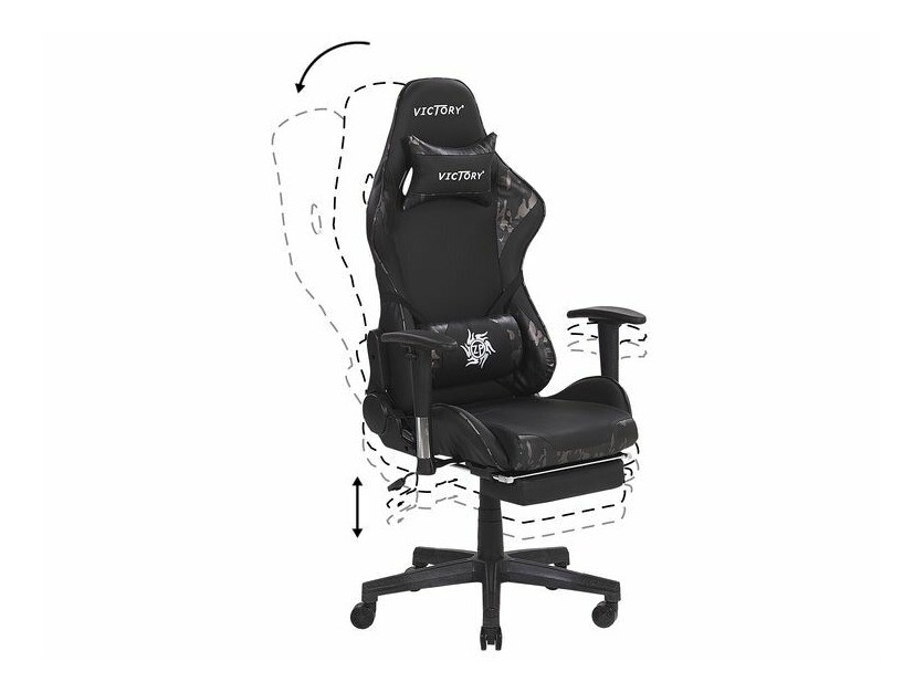 Gaming stolica Berwyn 183 (Crna + Siva)