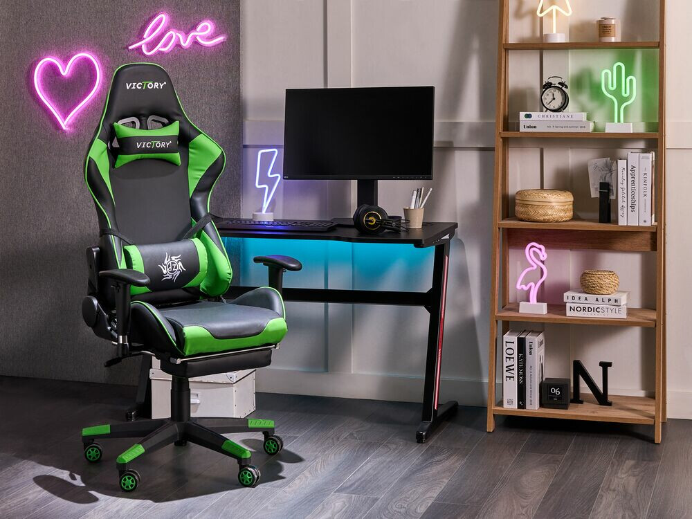 Gaming stolica Berwyn 183 (Crna + Zelena)