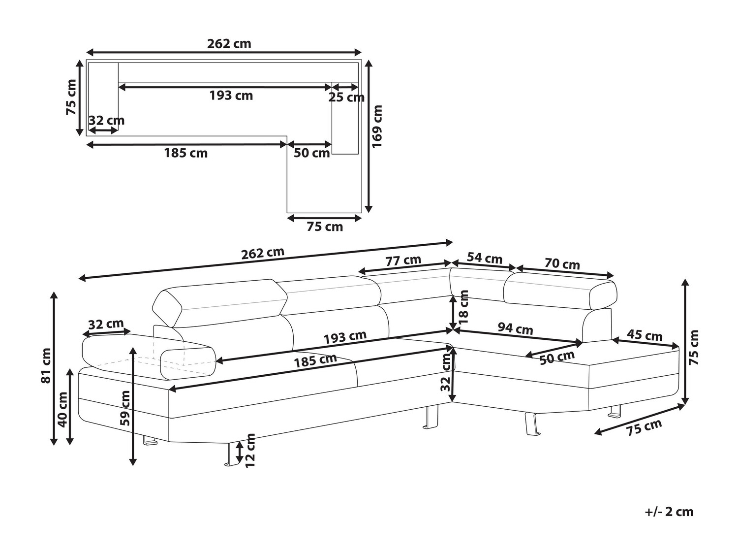Kutna garnitura Berwyn 200 (Bež)