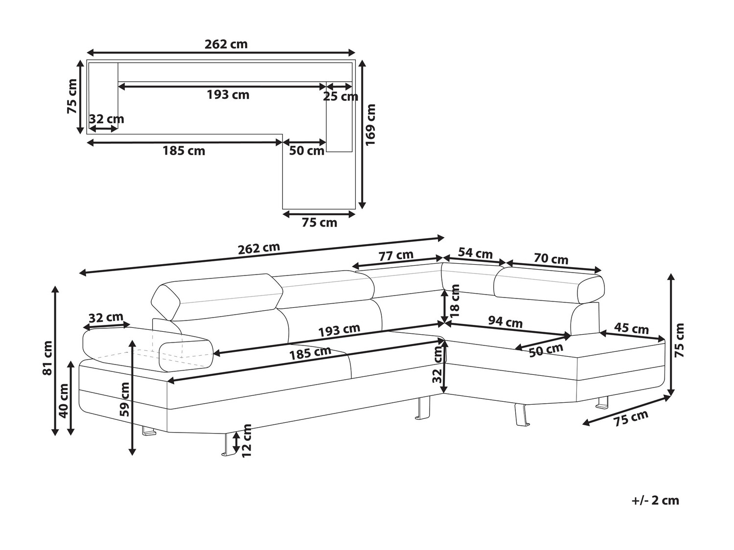Kutna garnitura Berwyn 200 (Zelena)