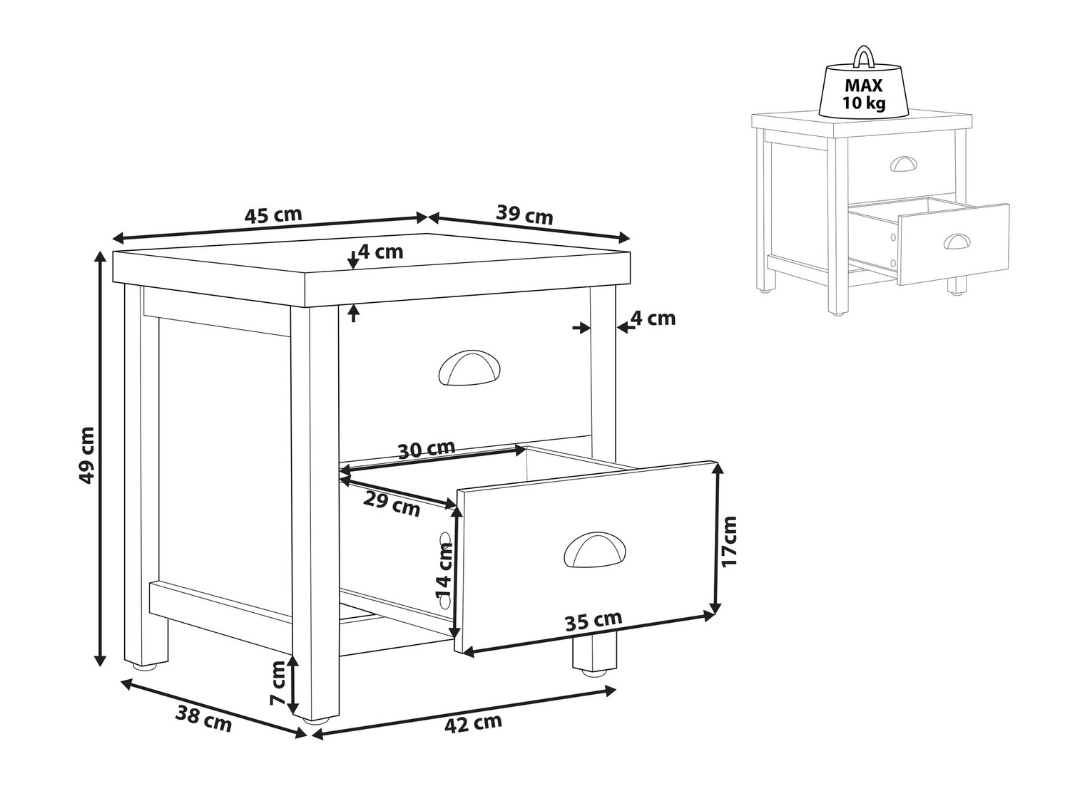 Noćni ormarić Ferfeni 103