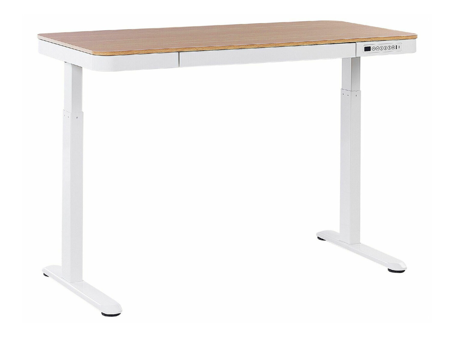 Radni stol podesiv po visini Berwyn 224 (Bijela + Svijetlo drvo)