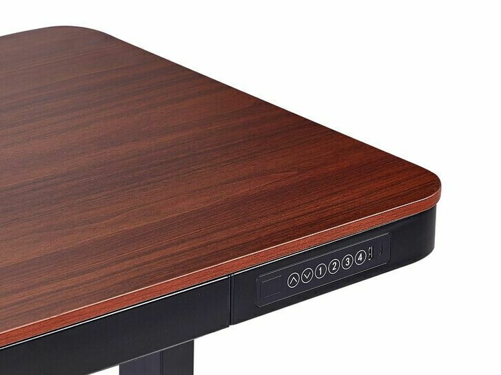 Radni stol podesiv po visini Berwyn 224 (Crna + Tamno drvo)