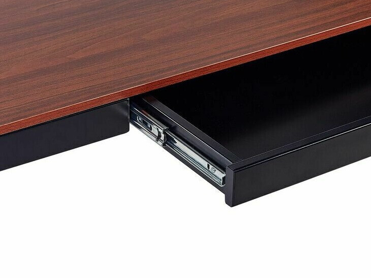 Radni stol podesiv po visini Berwyn 224 (Crna + Tamno drvo)