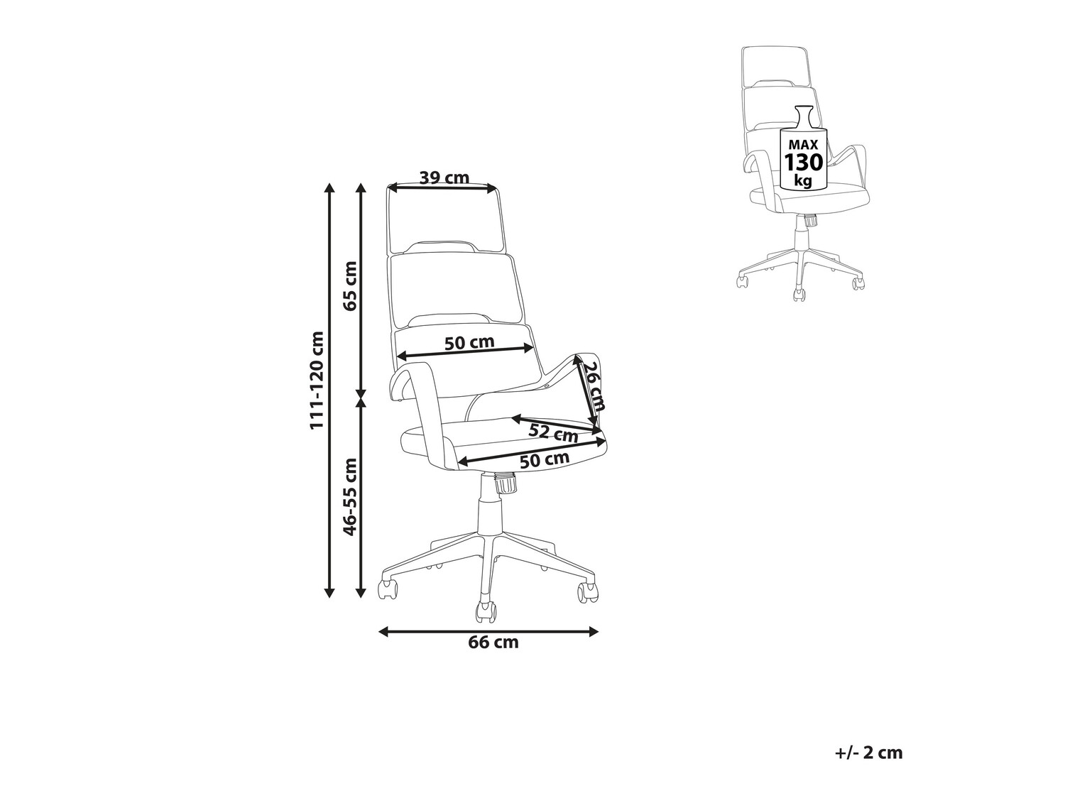 Uredska stolica Berwyn 221 (Bijela + Siva)