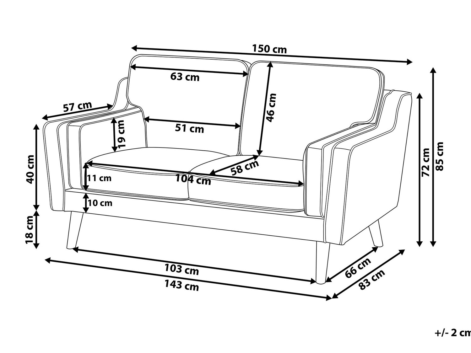 Kauč Berwyn 254 (Zelena)
