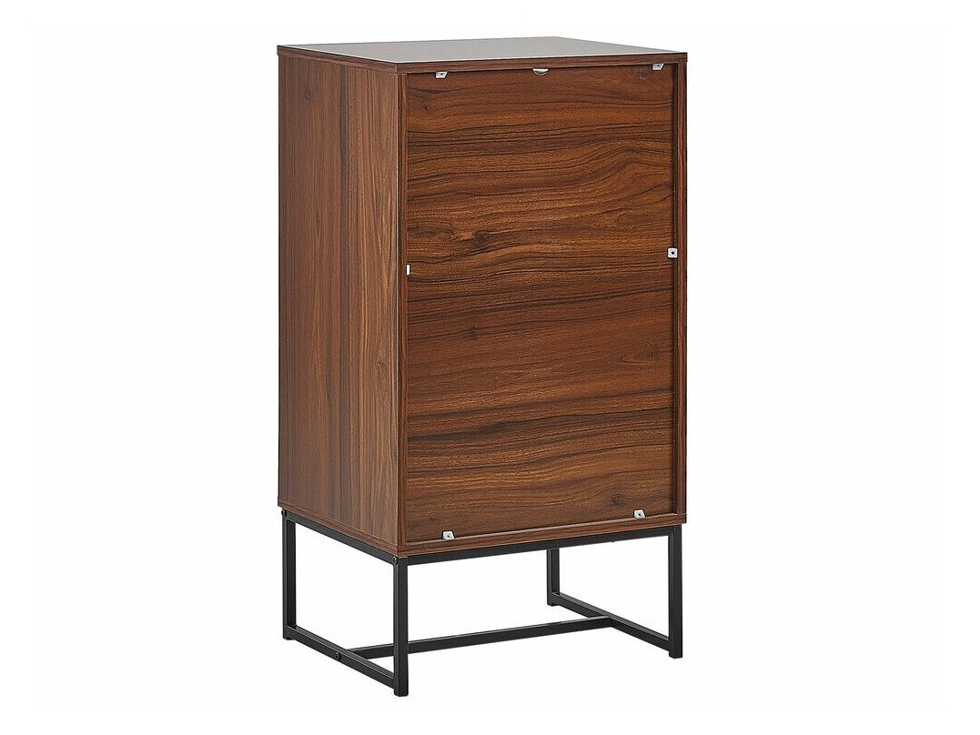 Komoda Fiotivu 103 (Bijela + Crna + Tamno drvo)