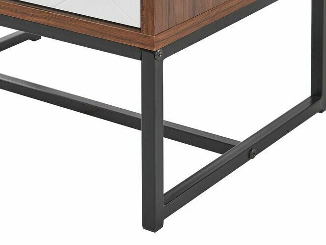 Komoda Fiotivu 103 (Bijela + Crna + Tamno drvo)