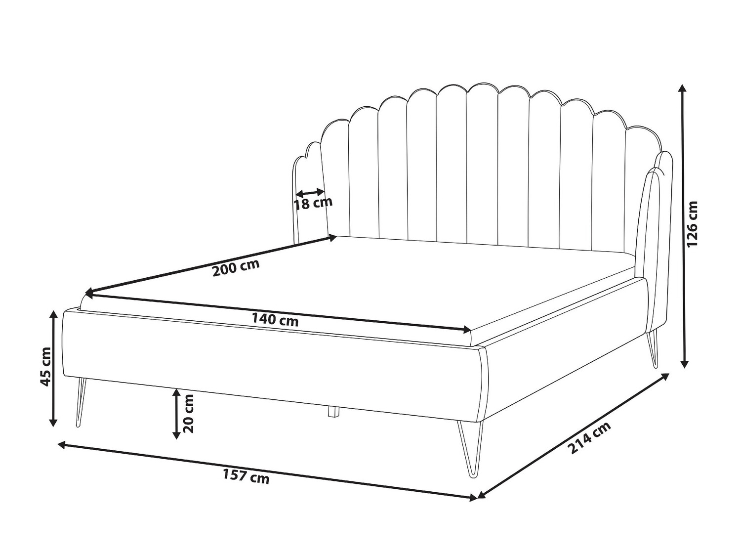 Krevet Berwyn 264 (Ružičasta)
