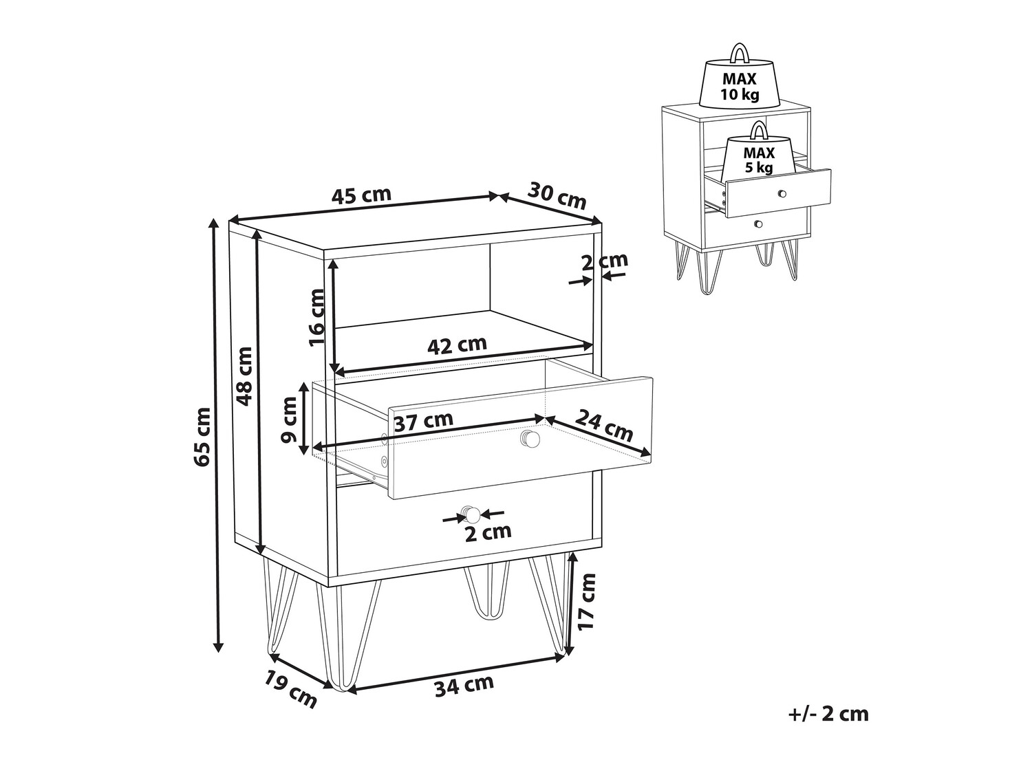 Noćni ormarić Berwyn 277