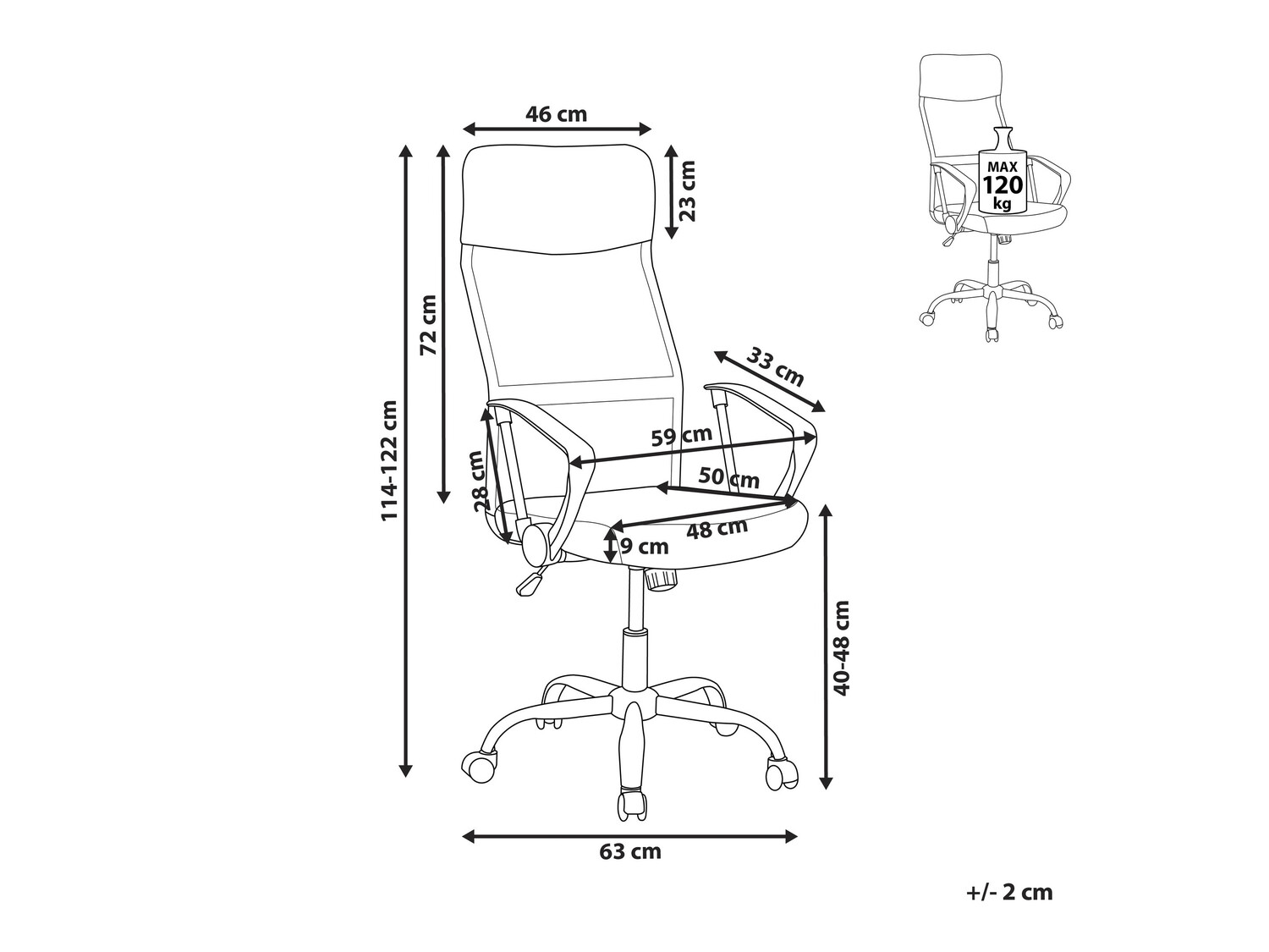 Uredska stolica Berwyn 267 (Crna)